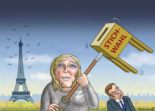 Cartoon: STICHWAHL (medium) by marian kamensky tagged putins,bescherung,ukraine,provokation,swift,nato,osterweiterung,le,pen,macron,stichwahl,putins,bescherung,ukraine,provokation,swift,nato,osterweiterung,le,pen,macron,stichwahl