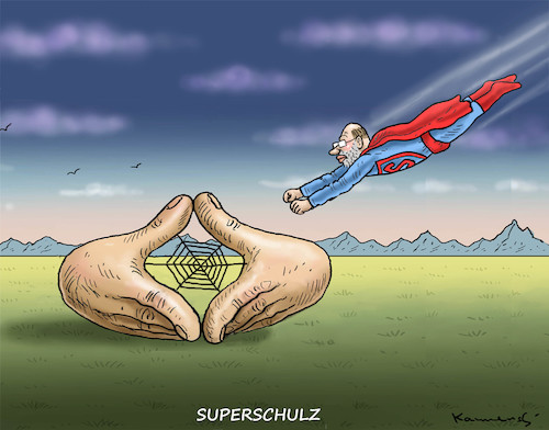 Cartoon: SUPERSCHULZ (medium) by marian kamensky tagged superschulz,martin,schulz,kanzlerwahl,spd,csu,superschulz,martin,schulz,kanzlerwahl,spd,csu