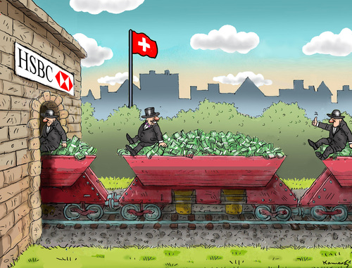 Cartoon: SWISSLEAKS (medium) by marian kamensky tagged swissleaks,swissleaks