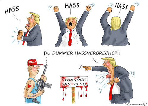 Cartoon: TERROR IN SAN DIEGO (medium) by marian kamensky tagged obama,trump,präsidentenwahlen,usa,baba,vanga,republikaner,inauguration,demokraten,wikileaks,faschismus,manafort,cohen,hurrikan,florence,kavanaugh,mueller,justizminister,barr,san,diego,synagoge,obama,trump,präsidentenwahlen,usa,baba,vanga,republikaner,inauguration,demokraten,wikileaks,faschismus,manafort,cohen,hurrikan,florence,kavanaugh,mueller,justizminister,barr,san,diego,synagoge