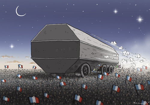 Cartoon: TERRORANSCHLAG IN NIZZA (medium) by marian kamensky tagged terroranschlag,in,nizza,terroranschlag,in,nizza