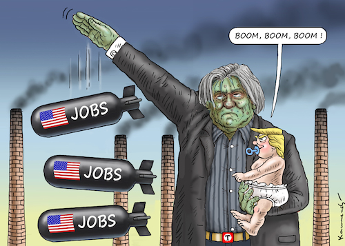 Cartoon: THE JOBS BOOM IN AMERICA (medium) by marian kamensky tagged obama,trump,präsidentenwahlen,usa,baba,vanga,republikaner,inauguration,demokraten,steuerreform,wikileaks,faschismus,obama,trump,präsidentenwahlen,usa,baba,vanga,republikaner,inauguration,demokraten,steuerreform,wikileaks,faschismus