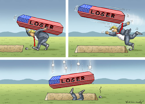 Cartoon: THE TRUE LOSER (medium) by marian kamensky tagged us,wahlen,joe,biden,trump,corona,us,wahlen,joe,biden,trump,corona