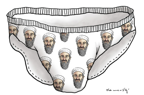 Cartoon: Todesjahrestagsprengunterhose (medium) by marian kamensky tagged osama,bin,laden,taliban,terrorismus,todestag,sprengunterhosen,osama bin laden,terrorismus,taliban,todestag,osama,bin,laden