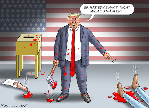 TRUMP DROHT MIT BLUTBAD TRUMP DROHT MIT BLUTBAD