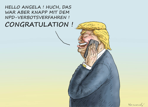 TRUMP GRATULIERT MERKEL