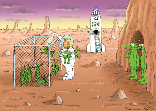 Cartoon: TRUMP IM WELTALL (medium) by marian kamensky tagged obama,trump,präsidentenwahlen,usa,baba,vanga,republikaner,inauguration,demokraten,wikileaks,g7,kanada,space,force,one,faschismus,obama,trump,präsidentenwahlen,usa,baba,vanga,republikaner,inauguration,demokraten,wikileaks,g7,kanada,space,force,one,faschismus