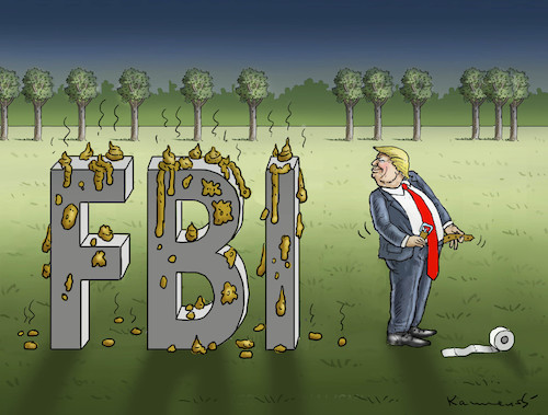 Cartoon: TRUMP VERSUS FBI (medium) by marian kamensky tagged obama,trump,präsidentenwahlen,usa,baba,vanga,republikaner,inauguration,demokraten,versus,fbi,wikileaks,faschismus,obama,trump,präsidentenwahlen,usa,baba,vanga,republikaner,inauguration,demokraten,versus,fbi,wikileaks,faschismus