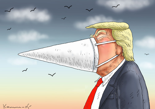 Cartoon: TRUMP WILL DANN DOCH MASKE TRAGE (medium) by marian kamensky tagged coronavirus,epidemie,gesundheit,panik,stillegung,george,floyd,twittertrump,pandemie,coronavirus,epidemie,gesundheit,panik,stillegung,george,floyd,twittertrump,pandemie