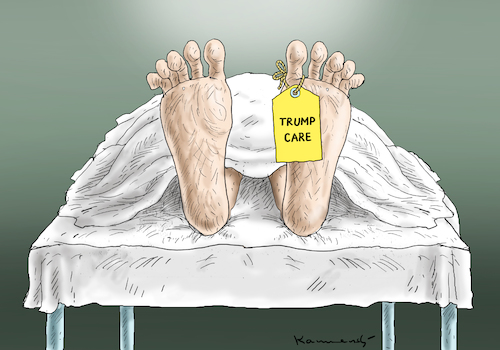 Cartoon: TRUMPCARE IS DEAD (medium) by marian kamensky tagged obama,trump,präsidentenwahlen,usa,baba,vanga,republikaner,inauguration,demokraten,trumpcare,wikileaks,faschismus,obama,trump,präsidentenwahlen,usa,baba,vanga,republikaner,inauguration,demokraten,trumpcare,wikileaks,faschismus