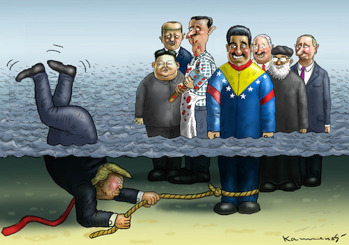 Cartoon: TRUMPMADURO (medium) by marian kamensky tagged venezuela,maduro,trump,putin,revolution,oil,industry,socialism,venezuela,maduro,trump,putin,revolution,oil,industry,socialism