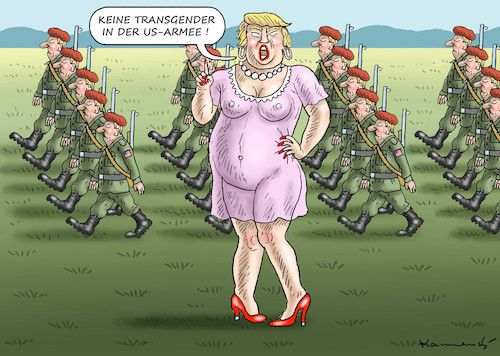 Cartoon: TRUMPTRANSGENDER (medium) by marian kamensky tagged obama,trump,präsidentenwahlen,usa,baba,vanga,republikaner,inauguration,demokraten,charlottesville,transgender,wikileaks,faschismus,obama,trump,präsidentenwahlen,usa,baba,vanga,republikaner,inauguration,demokraten,charlottesville,transgender,wikileaks,faschismus