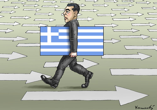 Cartoon: TSIPRAS GEHT NACH HAUSE (medium) by marian kamensky tagged alexis,tsipras,griechenland,rettungsschirm,eu,griechowestern,alexis,tsipras,griechenland,rettungsschirm,eu,griechowestern