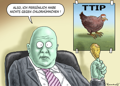 Cartoon: TTIP (medium) by marian kamensky tagged ttip,chlorhuhn,freihandelsabkommen,usa,eu,ttip,chlorhuhn,freihandelsabkommen,usa,eu