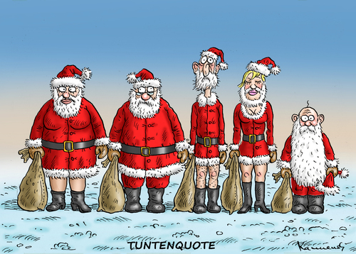 Cartoon: TUNTENQUOTE (medium) by marian kamensky tagged tuntenquote,frauenquote,weihnachten,santa,klaus,weihnachtsmann,tuntenquote,frauenquote,weihnachten,santa,klaus,weihnachtsmann