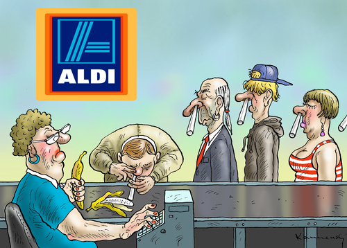 Cartoon: UMSATZSTEIGERUNG (medium) by marian kamensky tagged aldi,koks,berlin,aldi,koks,berlin