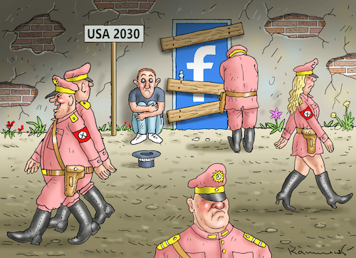 Cartoon: UNDANKBARER FASCHISMUS (medium) by marian kamensky tagged abflussreiniger,zuckerberg,facebook,blackout,abflussreiniger,zuckerberg,facebook,blackout