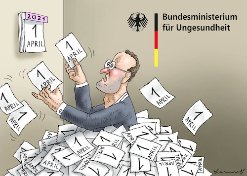 Cartoon: UNGESUNDHEITSMINISTER SPAHN (medium) by marian kamensky tagged coronavirus,epidemie,gesundheit,panik,stillegung,überschall,schneller,jens,spahn,trump,pandemie,coronavirus,epidemie,gesundheit,panik,stillegung,überschall,schneller,jens,spahn,trump,pandemie