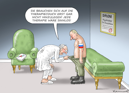 Cartoon: UNTHERAPIERBARER PUTIN (medium) by marian kamensky tagged putins,bescherung,ukraine,provokation,swift,nato,osterweiterung,putins,bescherung,ukraine,provokation,swift,nato,osterweiterung