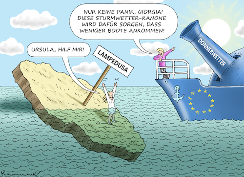 URSULA VON DER LEYEN AUF LAMPEDU URSULA VON DER LEYEN AUF LAMPEDU