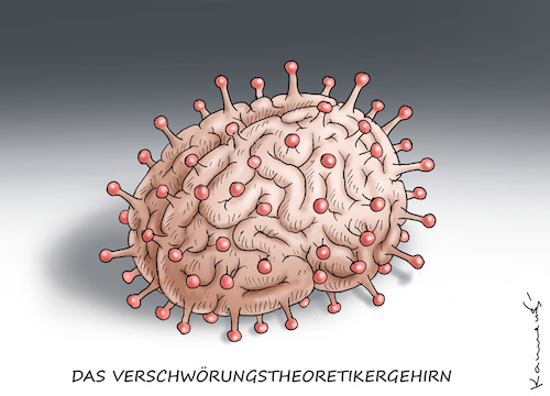 Cartoon: VERSCHWÖRUNGSTHEORETIKERGEHIRN (medium) by marian kamensky tagged coronavirus,epidemie,gesundheit,panik,stillegung,trump,pandemie,coronavirus,epidemie,gesundheit,panik,stillegung,trump,pandemie