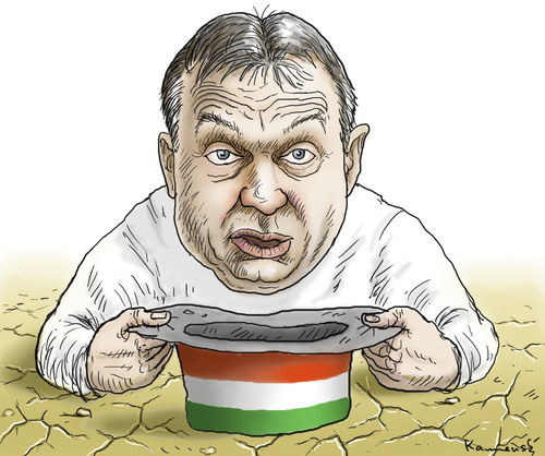 Cartoon: Viktor Orban (medium) by marian kamensky tagged viktor,orban,ungarn,schulden,magyaren,fidezs,viktor orban,ungarn,schulden,viktor,orban