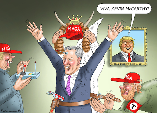 Cartoon: VIVA KEVIN McCARTHY! (medium) by marian kamensky tagged viva,kevin,mccarthy,viva,kevin,mccarthy