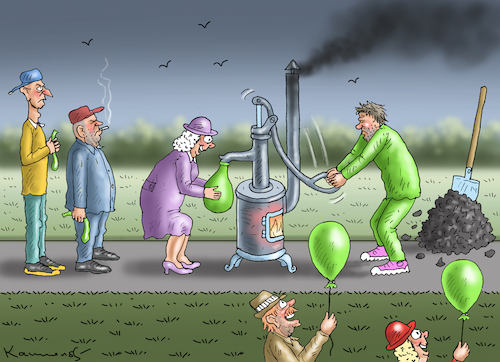 Cartoon: WÄRME AUF PUMP (medium) by marian kamensky tagged wärme,auf,pump,wärme,auf,pump