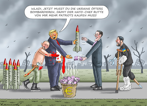 Cartoon: WAFFENHÄNDLER (medium) by marian kamensky tagged musk,trump,zuckerberg,bezos,felon,and,elon,in,panama,zölle,diktator,selenskyj,putin,ukraine,usa,china,handelskrieg,patriot,musk,trump,zuckerberg,bezos,felon,and,elon,in,panama,zölle,diktator,selenskyj,putin,ukraine,usa,china,handelskrieg,patriot