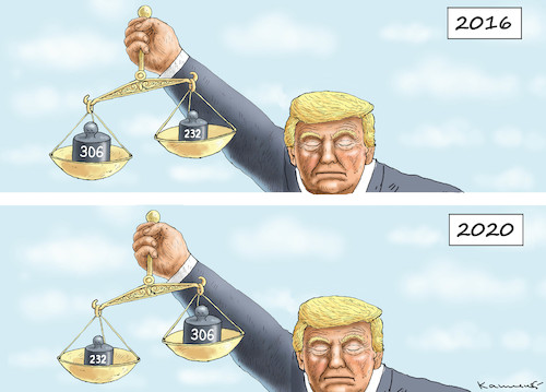 Cartoon: WAGEMUT (medium) by marian kamensky tagged us,wahlen,joe,biden,trump,corona,bob,woodward,harris,pence,us,wahlen,joe,biden,trump,corona,bob,woodward,harris,pence