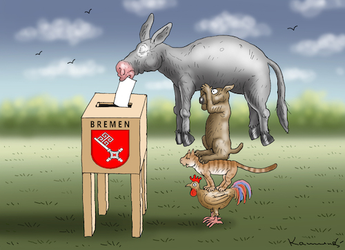 Cartoon: WAHLEN IN BREMEN (medium) by marian kamensky tagged wahlen,in,bremen,wahlen,in,bremen