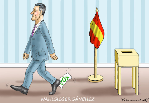 Cartoon: WAHLSIEGER SANCHEZ (medium) by marian kamensky tagged brexit,theresa,may,england,eu,schottland,weicher,wahlen,boris,johnson,nigel,farage,referendum,wahlkampf,in,spanien,wahlsieger,sanchez,brexit,theresa,may,england,eu,schottland,weicher,wahlen,boris,johnson,nigel,farage,referendum,wahlkampf,in,spanien,wahlsieger,sanchez