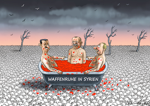 Cartoon: WARUM AUF EINMAL DIE WAFFENRUHE? (medium) by marian kamensky tagged türkei,gegen,is,kurden,syrien,terror,putin,assad,admiral,kusnezow,waffenruhe,beendetet,türkei,gegen,is,kurden,syrien,terror,putin,assad,admiral,kusnezow,waffenruhe,beendetet