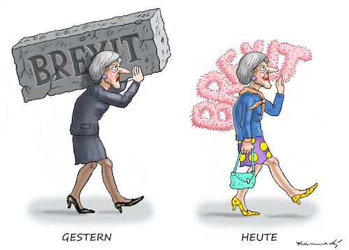 Cartoon: WEICHER BREXIT (medium) by marian kamensky tagged brexit,theresa,may,england,eu,schottland,weicher,wahlen,boris,johnson,brexit,theresa,may,england,eu,schottland,weicher,wahlen,boris,johnson