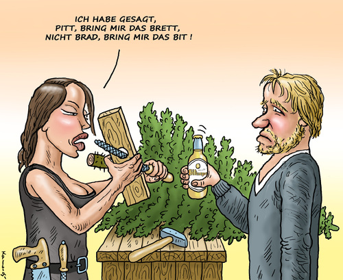 Cartoon: WEIHNACHTEN BEI BRANGELINA (medium) by marian kamensky tagged weihnachten,bei,brangelina,weihnachten,bei,brangelina