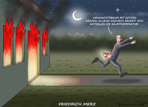 Cartoon: WEIHNACHTLICHER MERZSCHERZ (medium) by marian kamensky tagged weihnachtlicher,merzscherz,weihnachtlicher,merzscherz