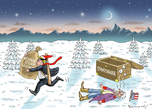 Cartoon: WEIHNACHTSMANN TRUMP (medium) by marian kamensky tagged obama,trump,präsidentenwahlen,usa,baba,vanga,republikaner,inauguration,demokraten,us,steuer,reform,weihnachten,wikileaks,faschismus,obama,trump,präsidentenwahlen,usa,baba,vanga,republikaner,inauguration,demokraten,us,steuer,reform,weihnachten,wikileaks,faschismus