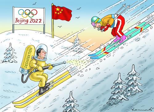 Cartoon: WELCOME IN CHINA 2022! (medium) by marian kamensky tagged olympische,winterspiele,in,china,olympische,winterspiele,in,china