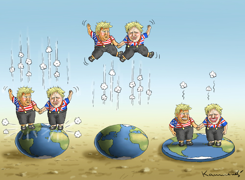 Cartoon: WELCOME IN THE FLAT WORLD ! (medium) by marian kamensky tagged brexit,theresa,may,england,eu,schottland,weicher,wahlen,boris,johnson,nigel,farage,ostern,seidenstrasse,xi,jinping,referendum,trump,monsanto,bayer,glyphosa,strafzölle,brexit,theresa,may,england,eu,schottland,weicher,wahlen,boris,johnson,nigel,farage,ostern,seidenstrasse,xi,jinping,referendum,trump,monsanto,bayer,glyphosa,strafzölle