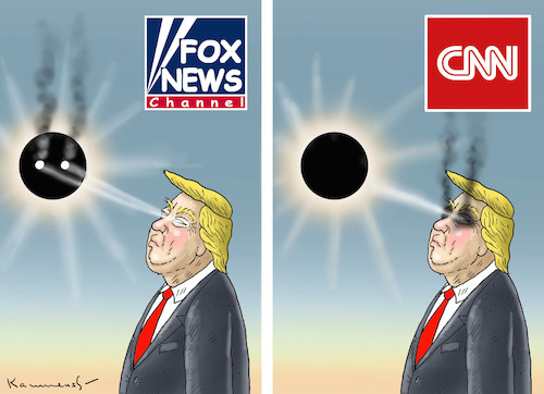 Cartoon: WHO IS FAKE NEWS? (medium) by marian kamensky tagged obama,trump,präsidentenwahlen,usa,baba,vanga,republikaner,inauguration,demokraten,charlottesville,fox,news,cnn,wikileaks,faschismus,obama,trump,präsidentenwahlen,usa,baba,vanga,republikaner,inauguration,demokraten,charlottesville,fox,news,cnn,wikileaks,faschismus