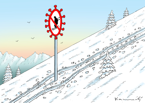 Cartoon: WINTERSPORT-VERBOT (medium) by marian kamensky tagged coronavirus,epidemie,gesundheit,panik,stillegung,trump,pandemie,coronavirus,epidemie,gesundheit,panik,stillegung,trump,pandemie