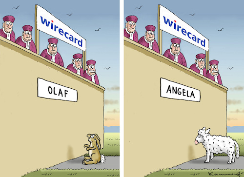 Cartoon: WIRECARD ZEUGENBEFRAGUNG (medium) by marian kamensky tagged wirecard,zeugenbefragung,wirecard,zeugenbefragung
