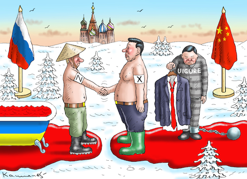 Cartoon: X BESUCHT Z (medium) by marian kamensky tagged besucht,besucht