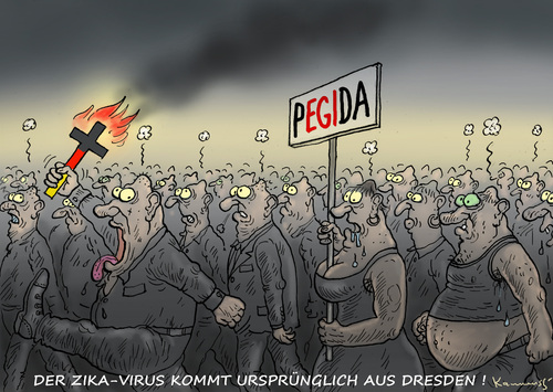 Cartoon: ZIKA VIRUS KOMMT AUS DRESDEN (medium) by marian kamensky tagged eu,flüchtlinge,asyl,politik,willkommenskultur,terrorismus,heidenau,horst,seehofer,bayern,eu,flüchtlinge,asyl,politik,willkommenskultur,terrorismus,heidenau,horst,seehofer,bayern