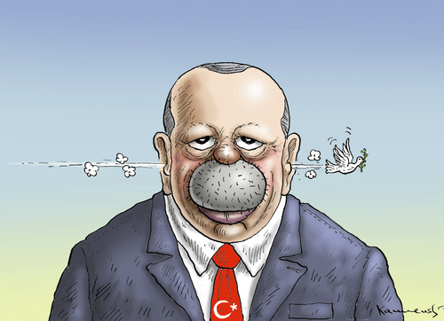 Cartoon: ZUHÖRER ERDOGAN (medium) by marian kamensky tagged cumhuriyet,erdogan,pressefreiheit,türkei,cumhuriyet,erdogan,pressefreiheit,türkei