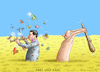 Cartoon: ABEL UND KAIN (small) by marian kamensky tagged putins,bescherung,ukraine,provokation,swift,nato,osterweiterung