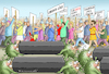 Cartoon: ALUHUTCOVIDIOTEN -DEMO IN BERLIN (small) by marian kamensky tagged coronavirus,epidemie,gesundheit,panik,stillegung,george,floyd,twittertrump,pandemie