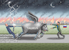 Cartoon: ANGSTHASE SCHOLZ (small) by marian kamensky tagged taurus,für,die,ukraine,zauderlehrling,olaf