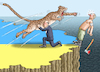 Cartoon: ANTILEOPARDIST SCHOLZ (small) by marian kamensky tagged verteidigungsministerium,boris,pistorius,leopard