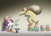 Cartoon: ARMUTSLINDNER (small) by marian kamensky tagged armut,lindner,kindergrundsicherung